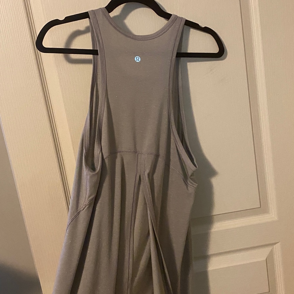 Lulu Split Back Tank Taupe 6-8